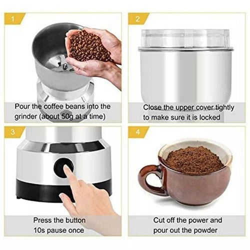 Mini Electric Coffee Grinder – Stainless Steel