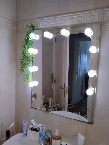 Hollywood LED Makeup Mirror Lights – 10 Bulbs USB Vanity Lighting Kit